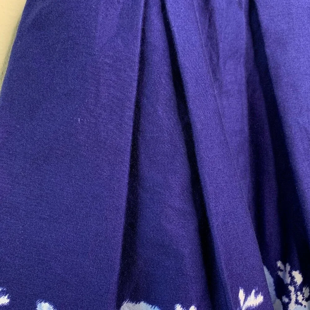 JANIE AND JACK Moonlight Garden Dress Girls 5 5T Navy Blue Cotton Floral Lined - Picture 9 of 12